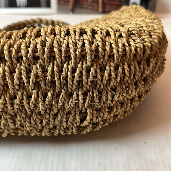 San Diego hat company sea grass tote with beaded handles - Picture 7 of 11